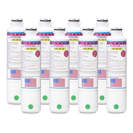 American Filter Co AFC Brand AFC-RF-S3, Compatible to Samsung 4609101000 Refrigerator Water Filters (8PK) Made by AFC 04609101000-AFC-RF-S3-8-69775